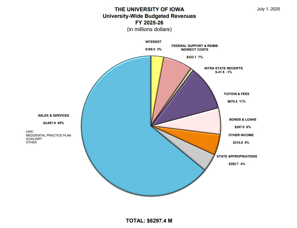 University Wide Budgeted Revenue